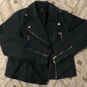 Forever 21 Blue Faux Leather Jacket